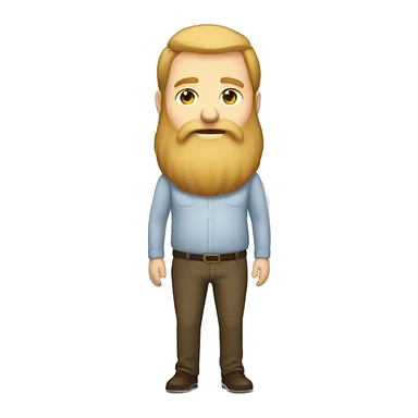 Caucasian male with long, golden hair, big beard, and obese. sticker