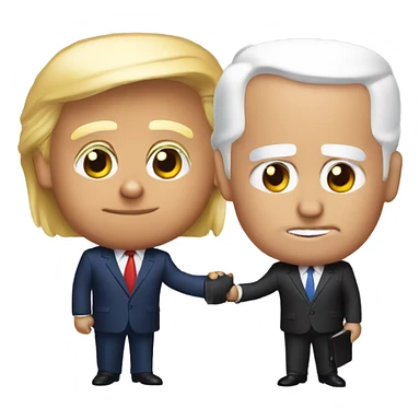 Trump and Biden  sticker