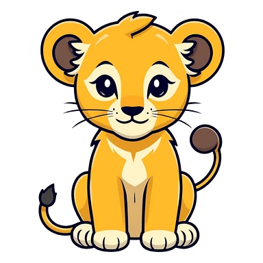 a muslim lion cub sticker