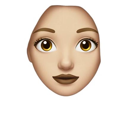 White girl with eye makeup and dark blonde hair sticker