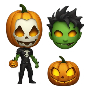 half venom and half jack-o-lantern sticker