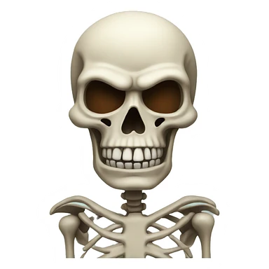 angry skeleton sticker