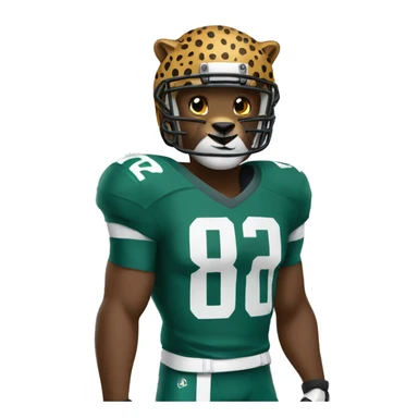 Cheetah football player sticker