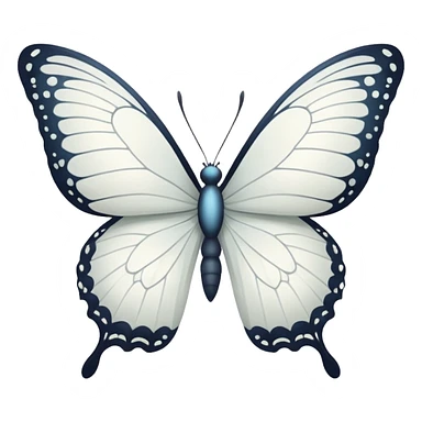white butterfly sticker