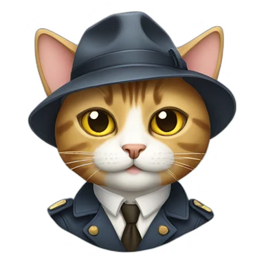 Detective cat sticker