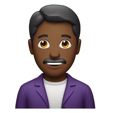 Man with eggplant sticker