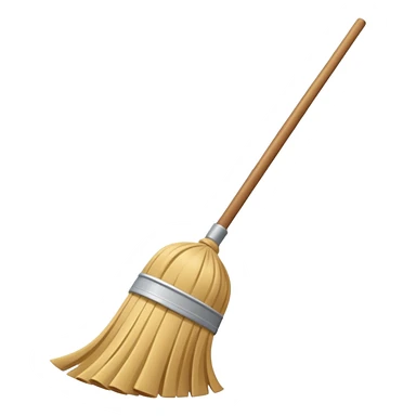 create a broom emoji sweeping dust sticker