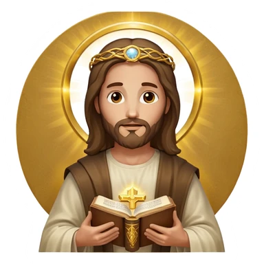 Jesus with Glowing bible circle avatar sticker