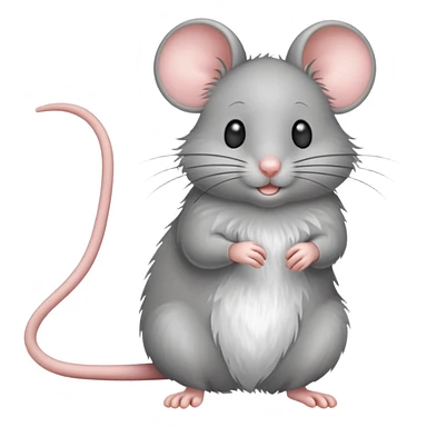 mouse with extra long tail sticker