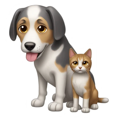 chien et chat sticker