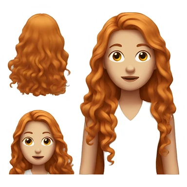 girl with long ginger hair sticker