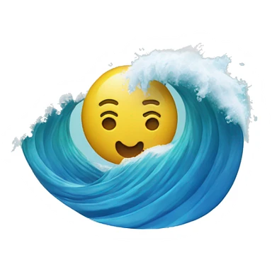 Wave with waste floating sticker