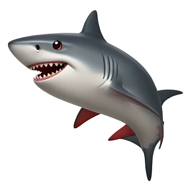 Red shark  sticker