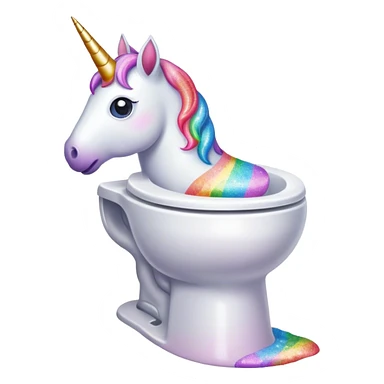 Unicorn poop on the toilet sticker