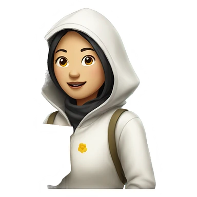 asian female beekeeper beautiful sticker