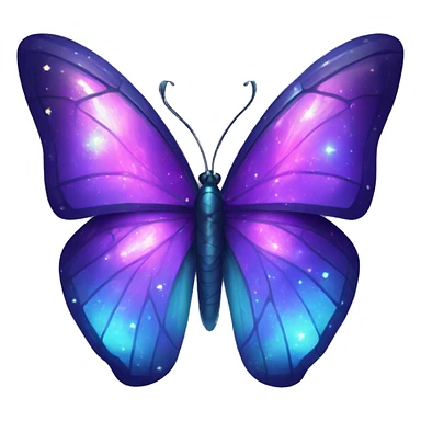Shiny Nebula Gem Butterfly sticker
