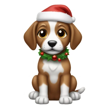 Christmas puppy sticker