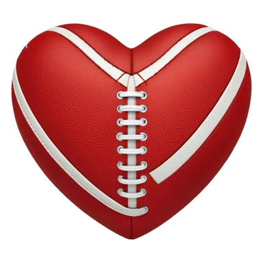 heart shaped ball American football sticker