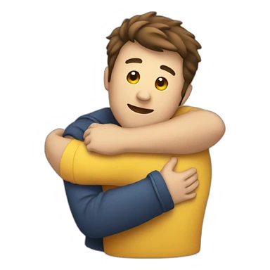 Emoji hug sticker