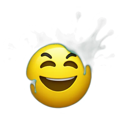 Spray paint with smile sticker