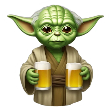 Yoda boit une bière  sticker
