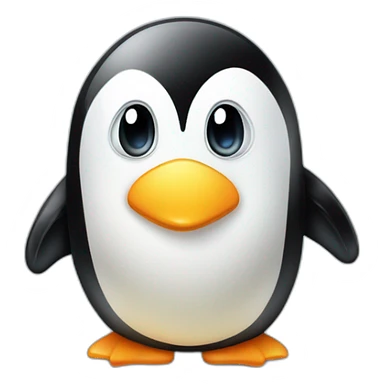 Pinguin avec une glace saveur vanille sticker