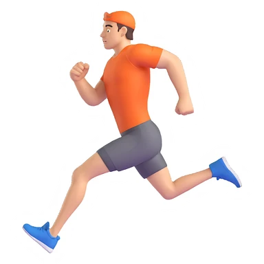 man athlete running sticker