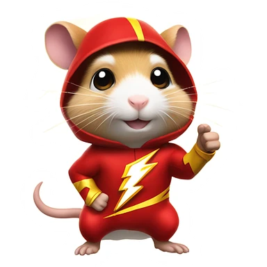hamster The Flash shows thumbs up sticker