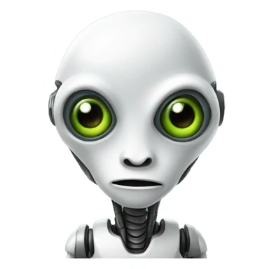 Alien robot sticker