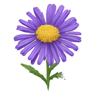 aster flower sticker