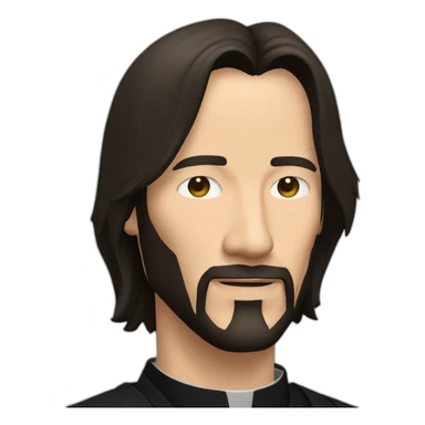 Keanu Reeves as priest sticker