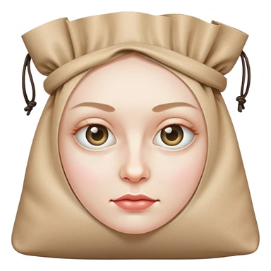 Face with bags under eyes sticker