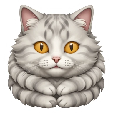 grey and white small cat with its eyes closed lying down with his paw curled under his head holding it up sticker