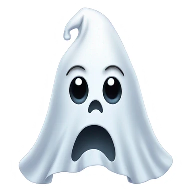 Sad Ghost in a party hat sticker