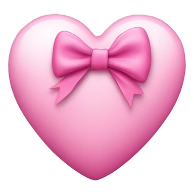 A pink heart with a little bow on top sticker