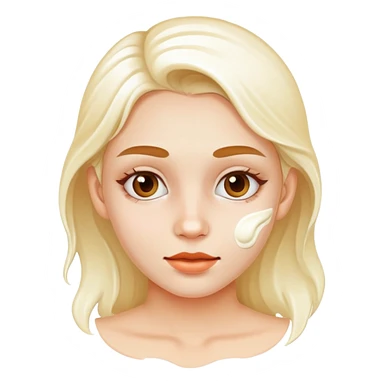 Girl with cream on face sticker