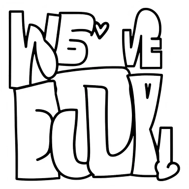 Sign that says we love Beau sticker