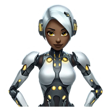 Robot anime girl sticker