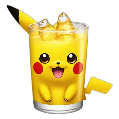 Pikachu drink coca sticker