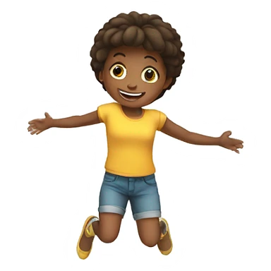 child doing jumping jacks  sticker