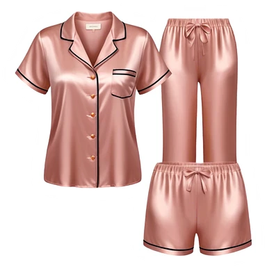 Rose gold silk pajama set sticker