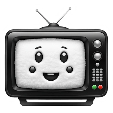 fuzzy (snowy) screen TV in the Ring movie sticker