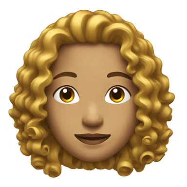 Gold curles for hair sticker