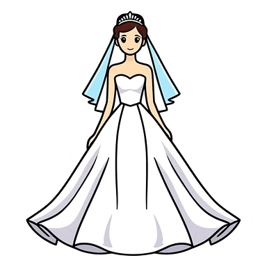 Galaxy wedding dress sticker