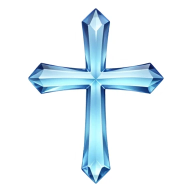 a crystal cross sticker