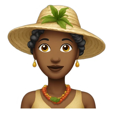 femme martiniquaise traditionnel sticker