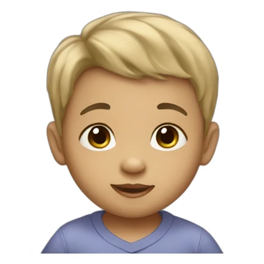 Black-haired baby boy sticker