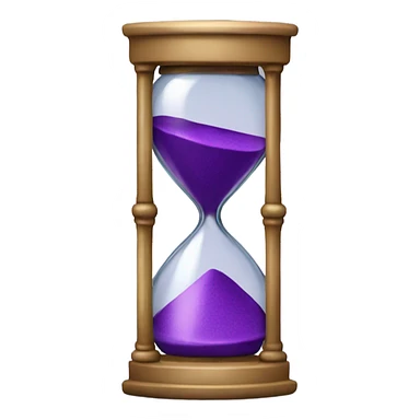 purple hourglass sticker