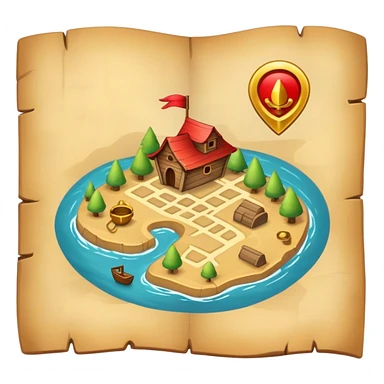treasure map  sticker