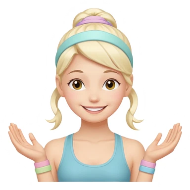 Yoga girl with pastel band sticker